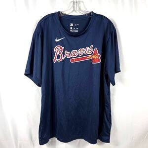 Atlanta Braves XXL 2XL Nike T-Shirt MLB Mesh